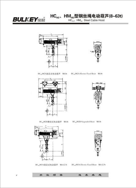 HC钢丝绳电动葫芦cs
